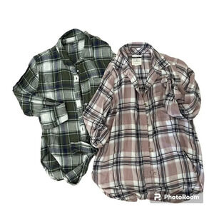 Bundle of Aerie/American Eagle Plaid Fall Flannels Size XS/S